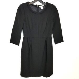 Desigual Women Fit Flare Dress Sz‎ 38 Black Half Sleeve Y2K Party Zip Back